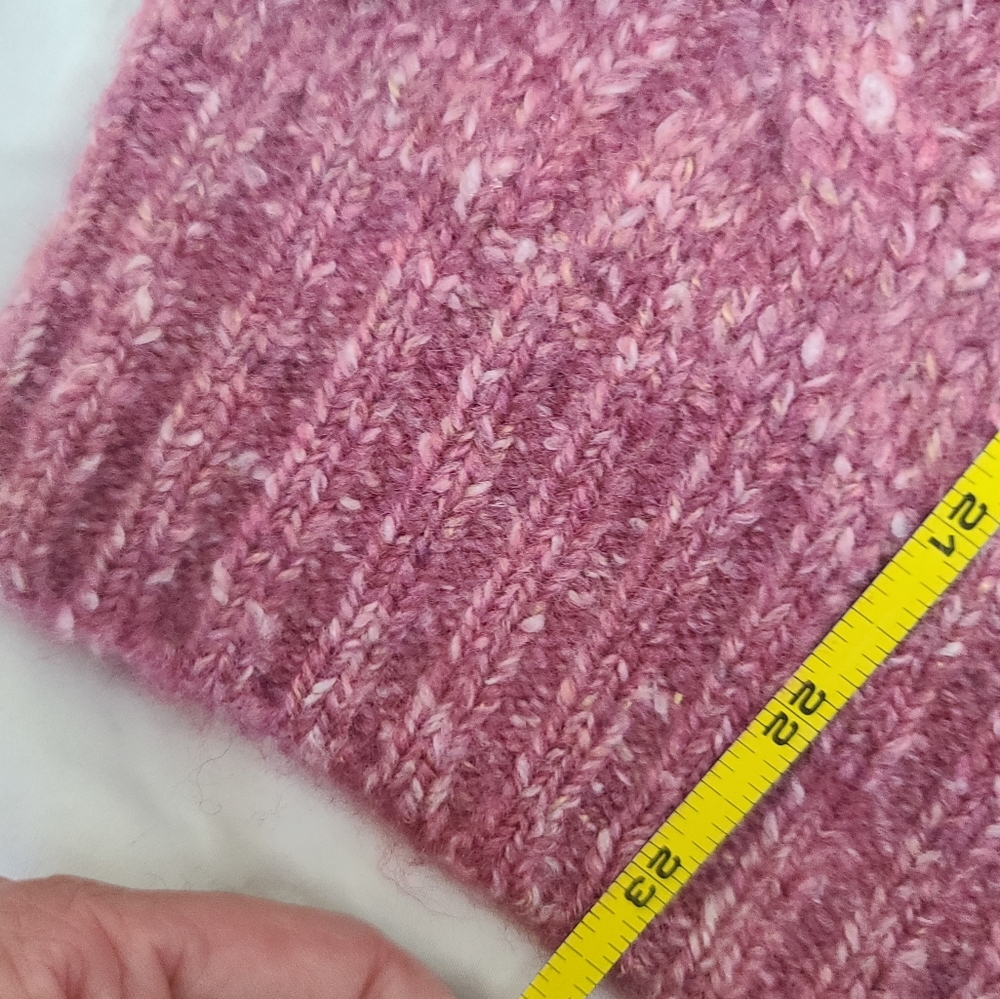 Women's Pink LL Bean Wool Blend Cardigan Turtleneck Sweater, New, Partial Tag - Picture 5 of 8